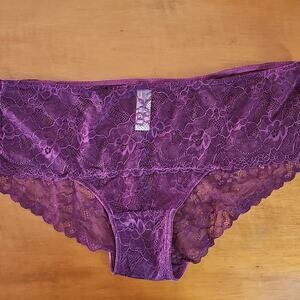 New Delta Burke Black Cherry Lace Panty Size 1X